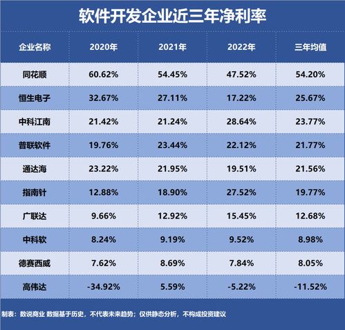 軟件開發(fā)行業(yè)中誰是最盈利的企業(yè)？